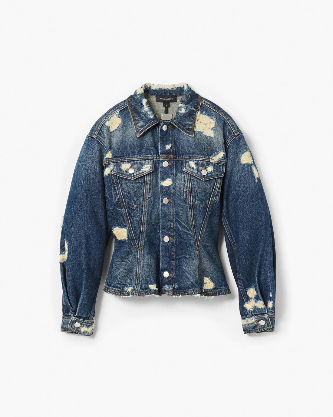 Marc Jacobs Online - The Rip And Repair Fluted Denim Jacket Punk Indigo