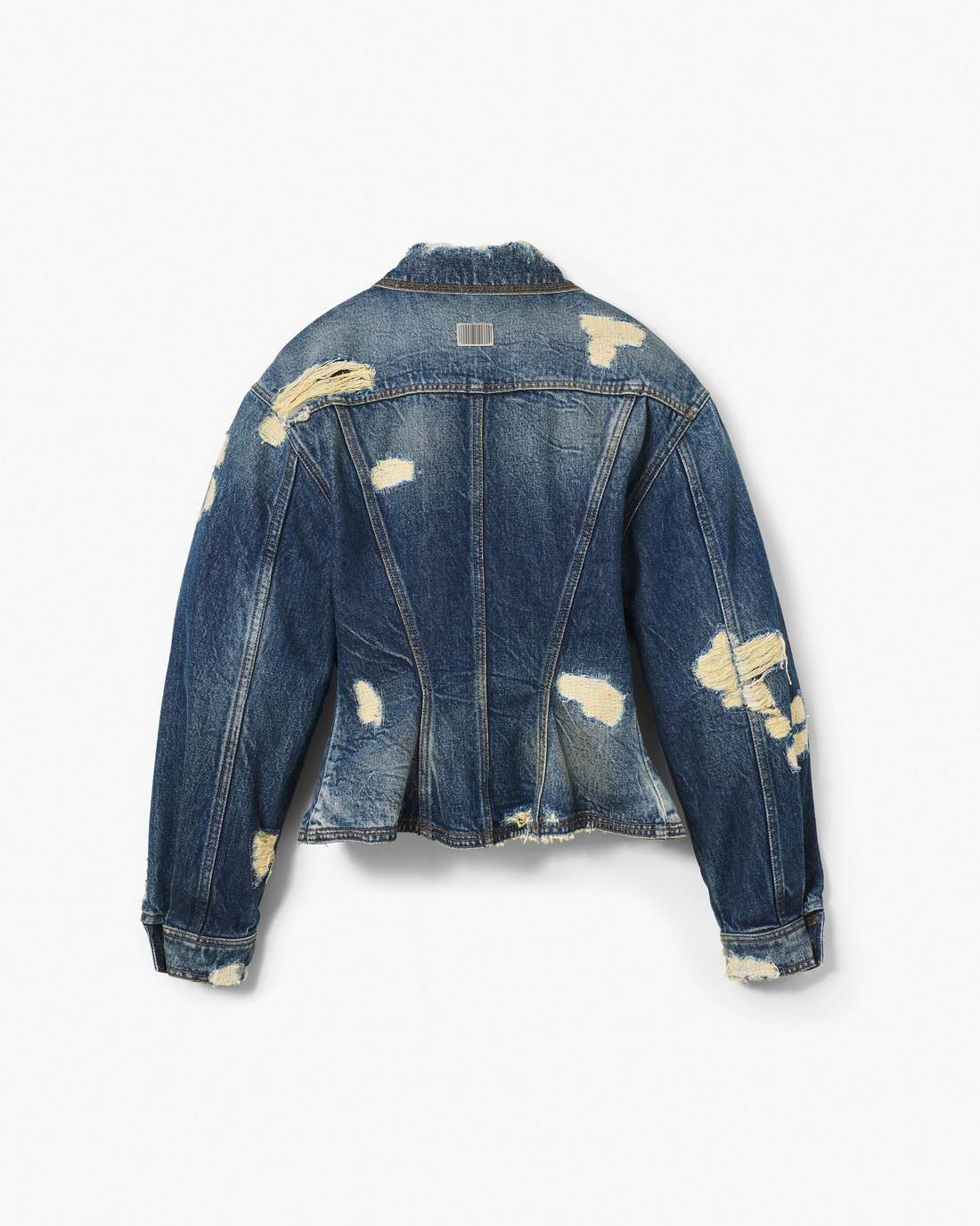 Marc Jacobs Online - The Rip And Repair Fluted Denim Jacket Punk Indigo
