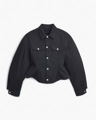 Marc Jacobs Sale - The Fluted Denim Jacket Black
