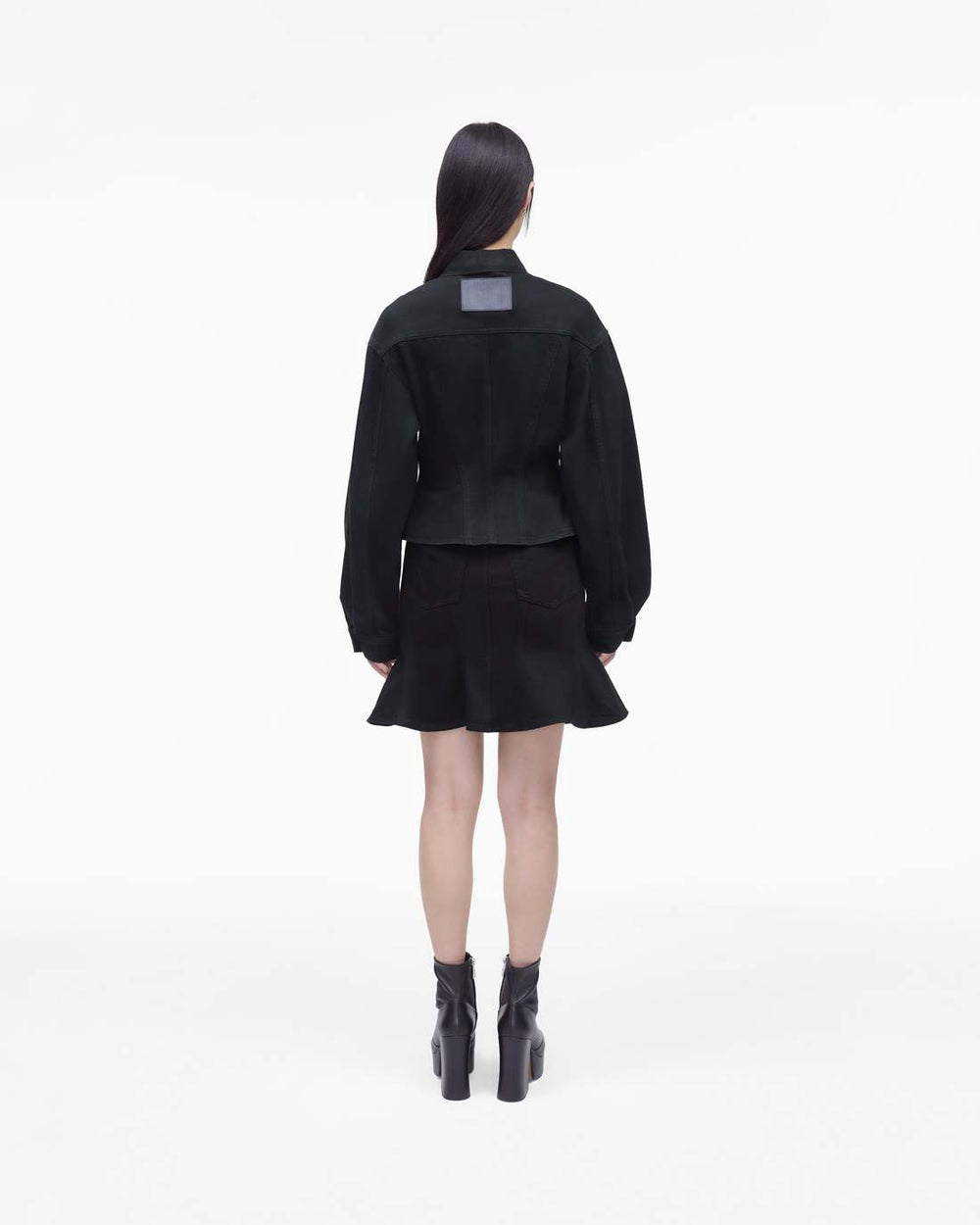 Marc Jacobs Sale - The Fluted Denim Jacket Black