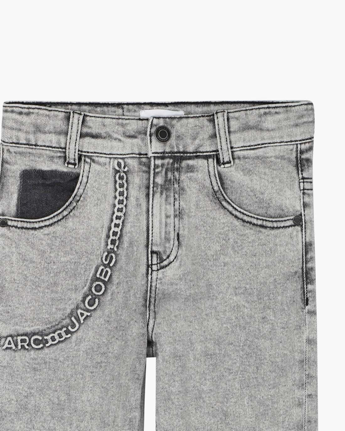 Marc Jacobs Discount - The Trompe Loeil Chain Jeans Black
