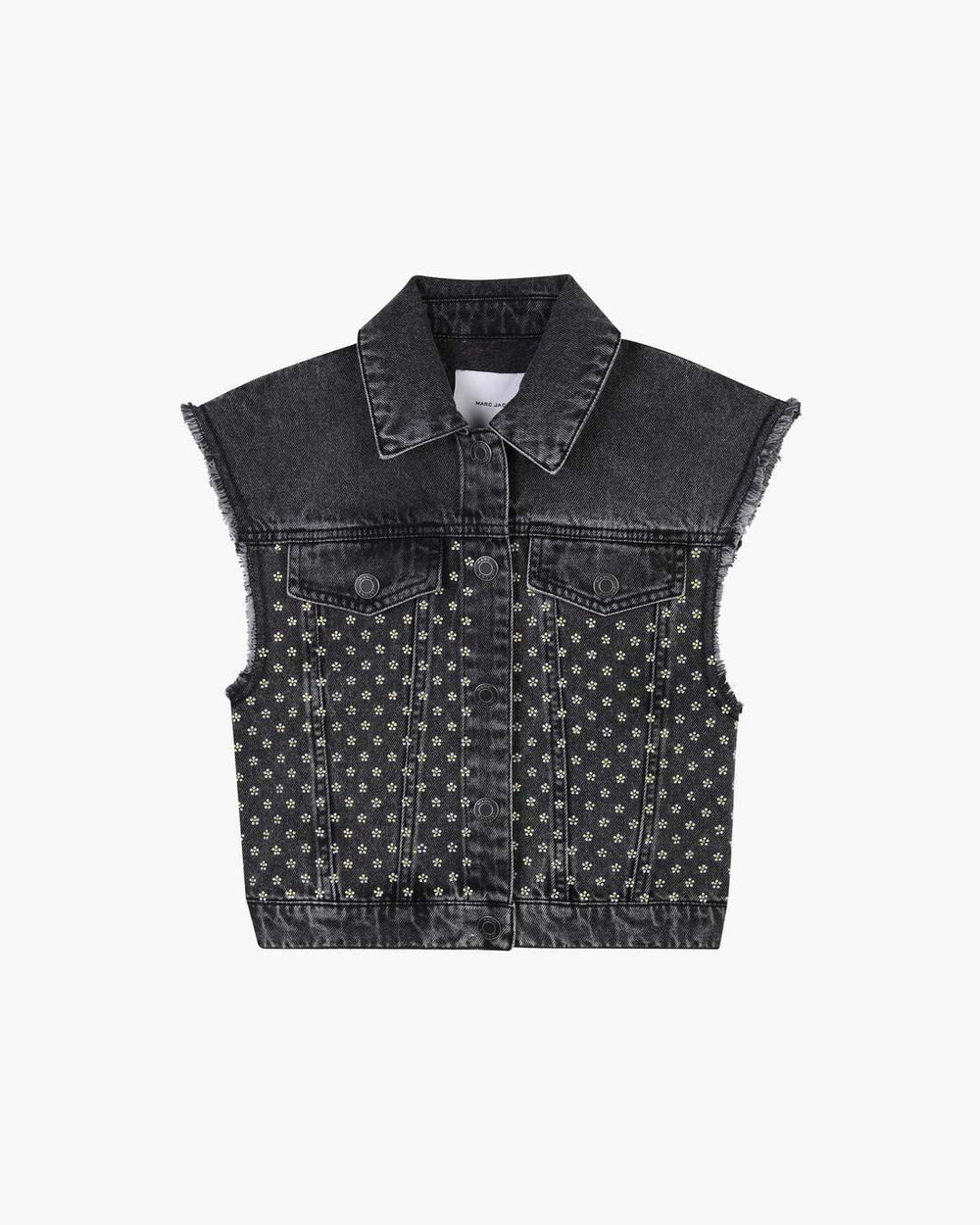 Marc Jacobs Sale - The Crystal Daisy Denim Vest Black