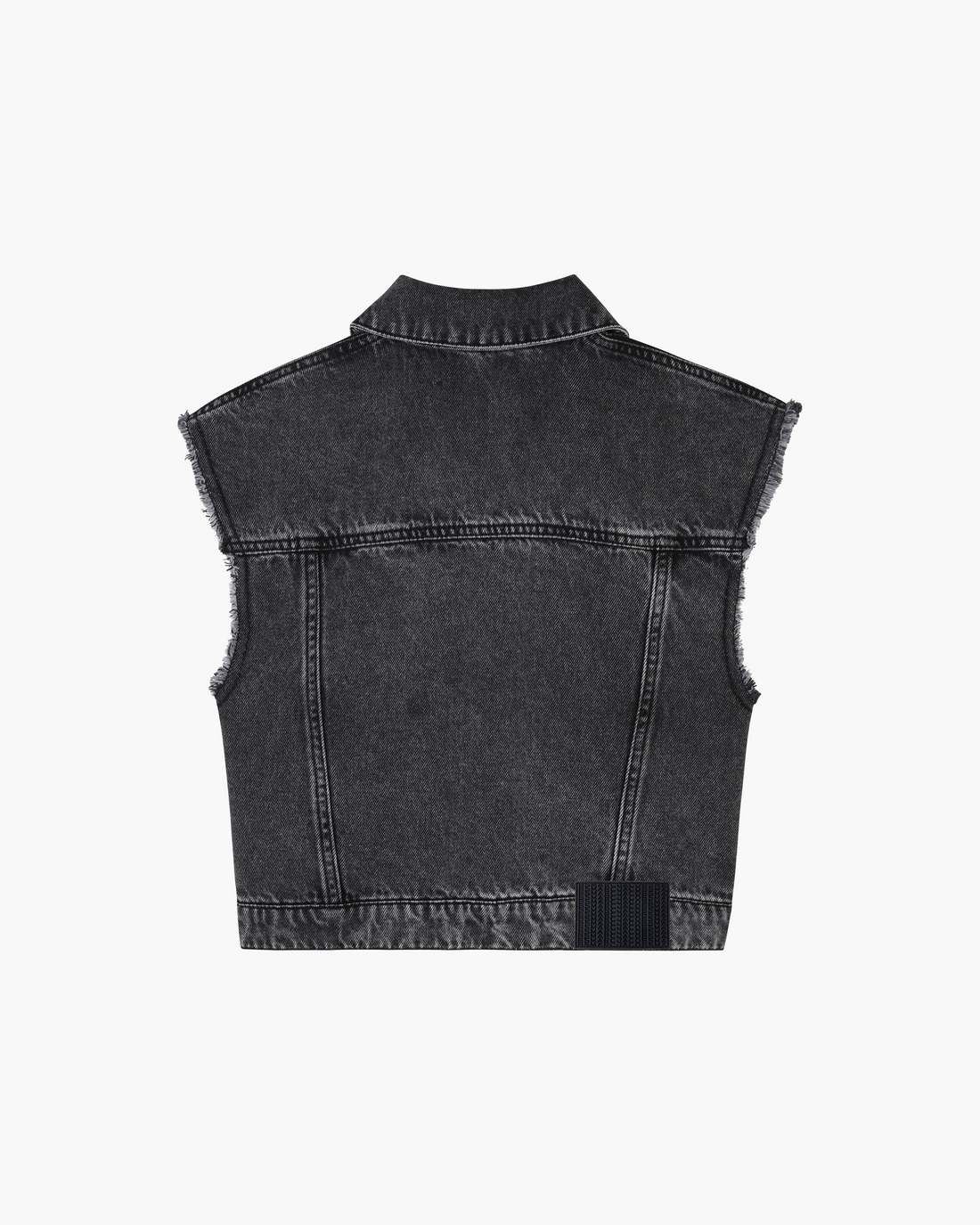 Marc Jacobs Sale - The Crystal Daisy Denim Vest Black