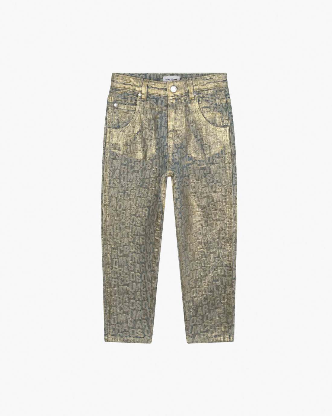 Marc Jacobs US - The Metallic Jumbled Logo Jeans Gold