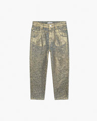 Marc Jacobs US - The Metallic Jumbled Logo Jeans Gold