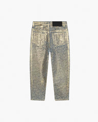 Marc Jacobs US - The Metallic Jumbled Logo Jeans Gold