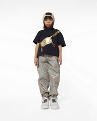Marc Jacobs US - The Metallic Jumbled Logo Jeans Gold