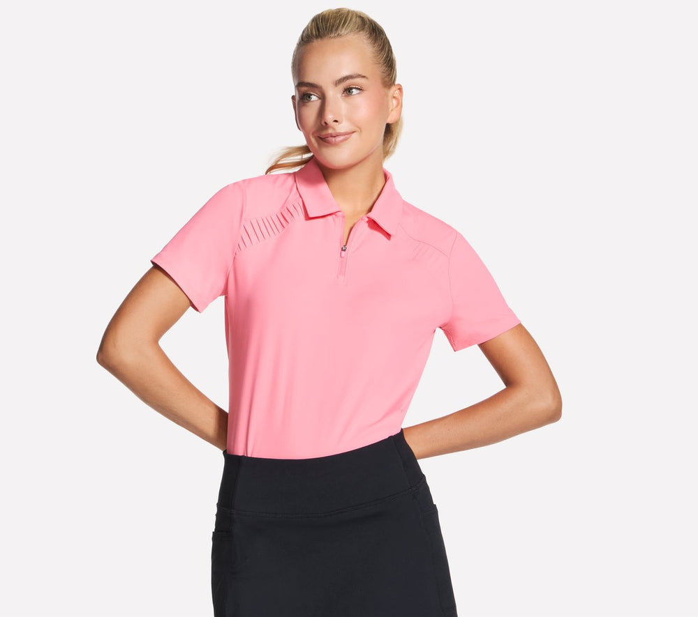 Skechers GO GOLF Short Sleeve Birdie Zip Front Polo