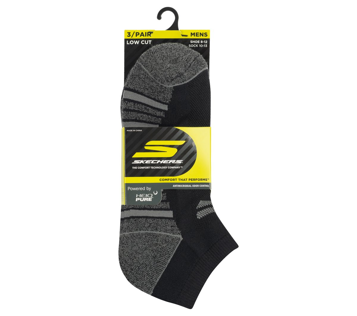 Skechers 3 Pack Men's Half Terry Low Cut Socks